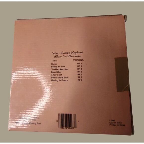 Norman Rockwell The Handkerchiefs Collector Plate 1986 6.5" with Stand - Picture 5 of 5